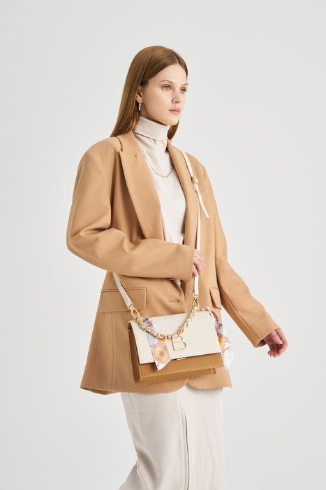 Lucky Bees Bolso Bandolera 918 Crema y Tostado